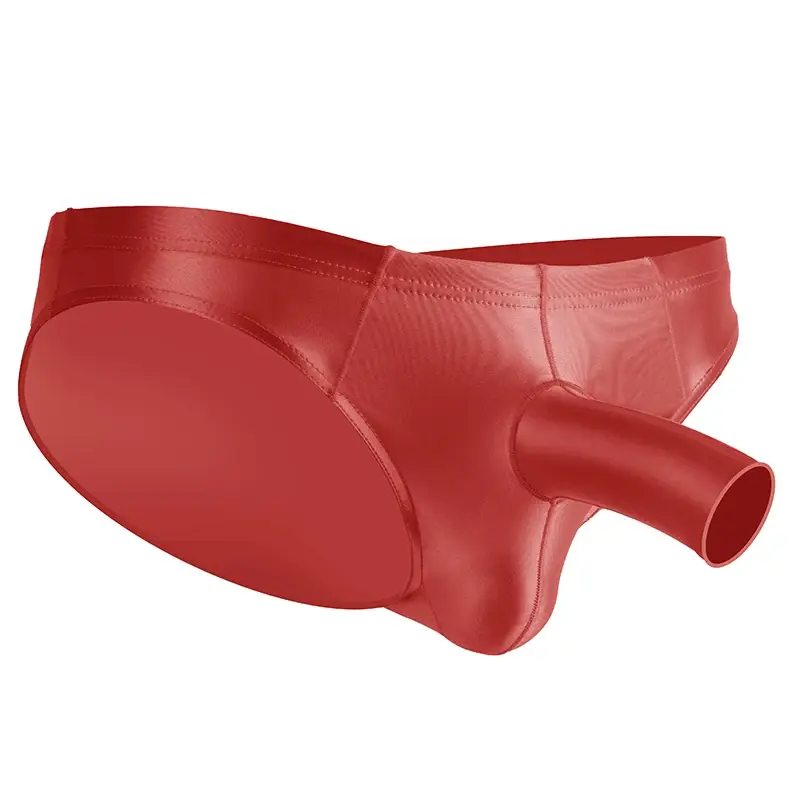 Men's glossy underwear open Pouch Panties Men Smooth Underwear Lingerie Hip Lifting High Elastic Bikini Briefs gay underwear — image 17