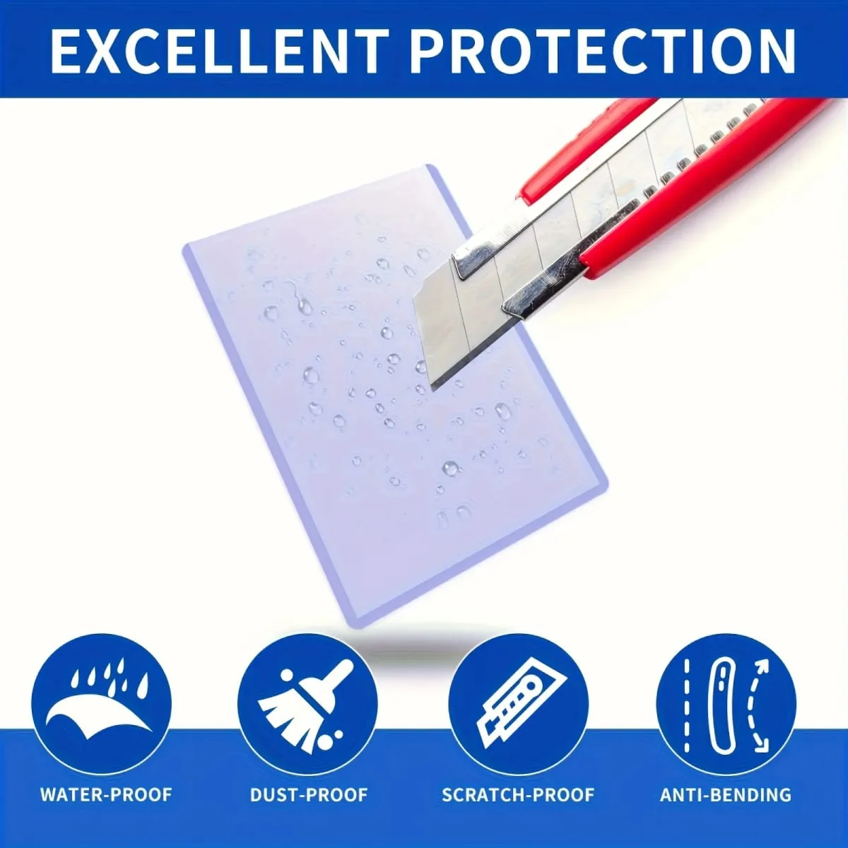 25/50/100 Count Card Sleeve for Cards 3'x4' Baseball Card Sleeve Hard Plastic Card Protector for Game Trading Cards Sports Car — image 6