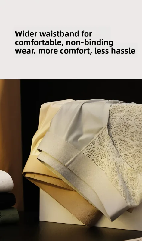 Jacquard ไม่มีรอยต่อสามเหลี่ยมชุดชั้นในผ้าไหมน้ำแข็งบางกางเกง Breathable กางเกง Quick Drying ชายเซ็กซี่ U Bulge POUCH Underpants
