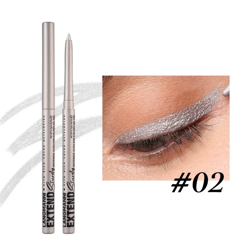 Waterproof Eyeliner Gel Pencil Gold Brown Lying Silkworm Pen Soft Easy Wear High Pigment Matte Eyeliner Lasting Shiny Eye Makeup — image 3