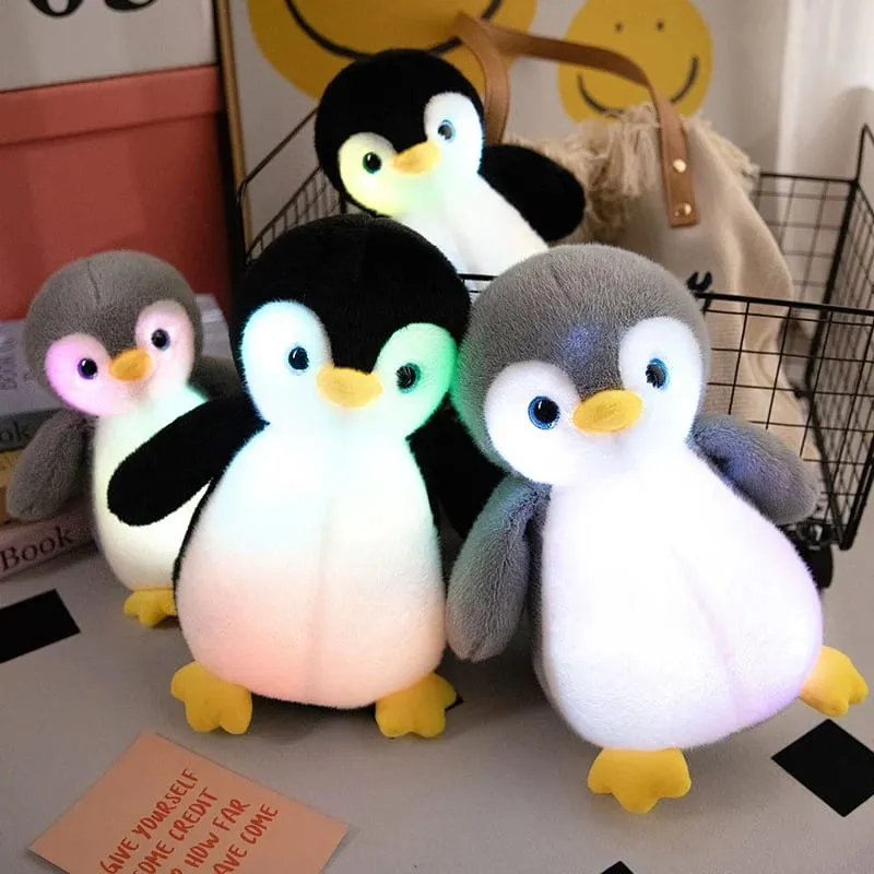 25/30cm Cartoon Shiny Penguin Toy Luminous Pillow Soft Stuffed Plush Glowing Dolls Led Light Toys Gift For Kids Children Girls — image 4