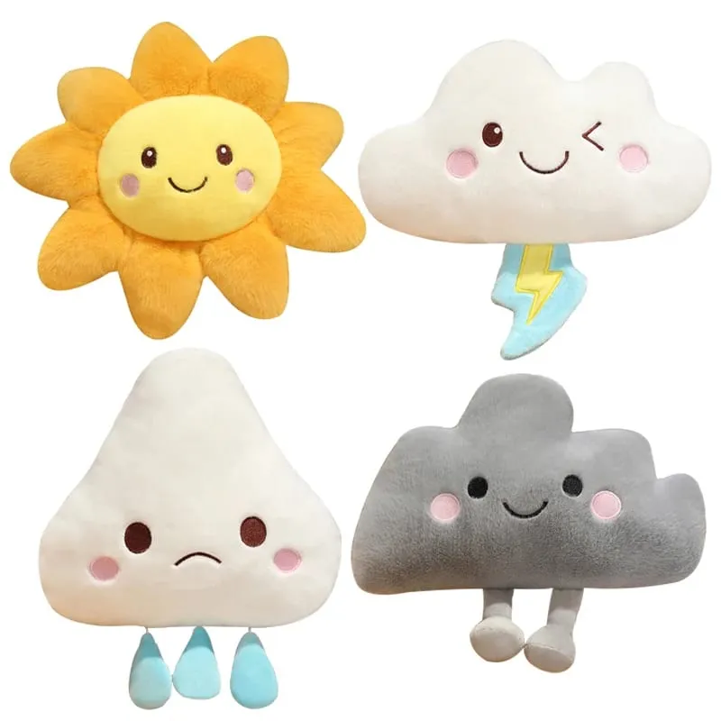 15/30CM Lovely Sky Series Plush Toy Sun & Cloud & Dark Clouds Plushie Pillow Pendant Toy Kawaii Birthday Gift — image 2