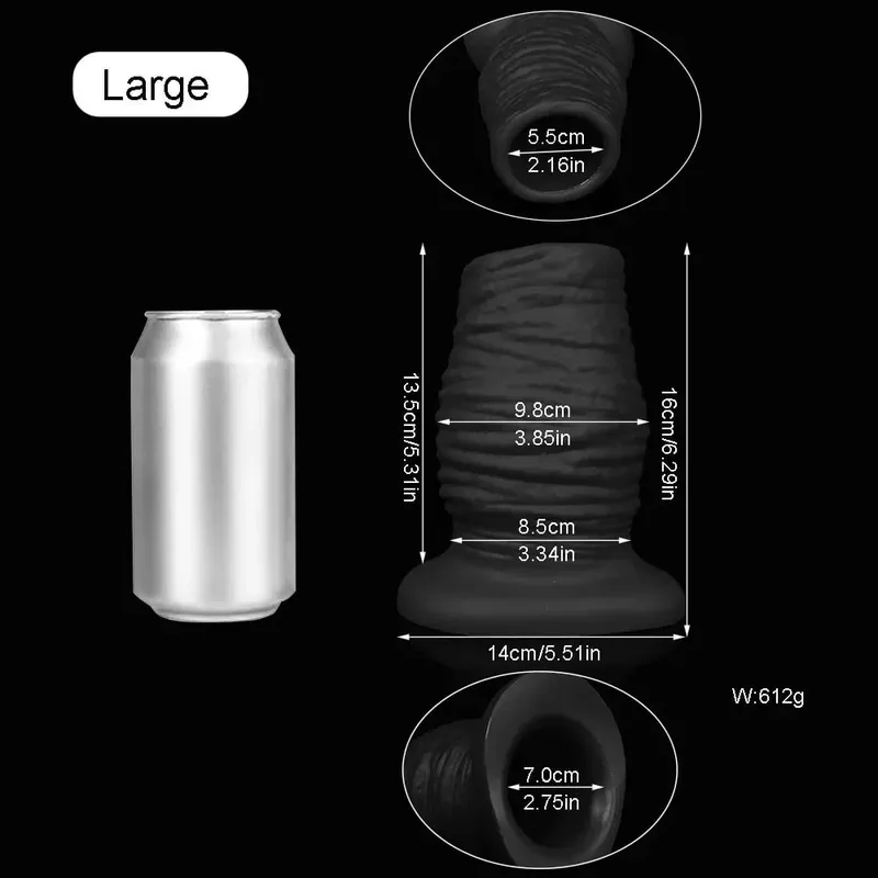 Super Huge 98mm Hollow Anal Plug Soft Silicone Anal Fisting Anal Dilation Gay Sex Toys Prostate Massage Vagina Speculum Buttplug — image 8