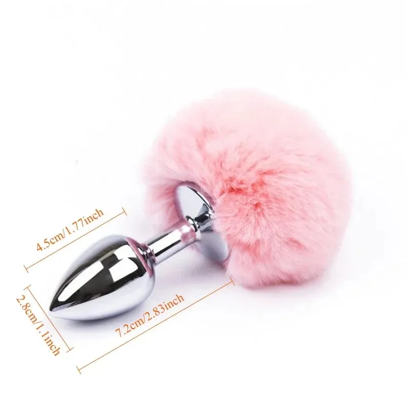 Anal Plug Stainless Steel Rabbit Tail Erotic Dildo Smooth Butt Plug Tail Anus Sex Shop Adults Games Sex Toys for Woman — image 6