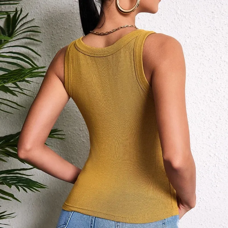 6/3/1 Piece Ladies Bottoming Solid Color Fashion Threaded Vest Casual Joker Sports Girl Mixed Color Combination Coat Parent-chil — image 7