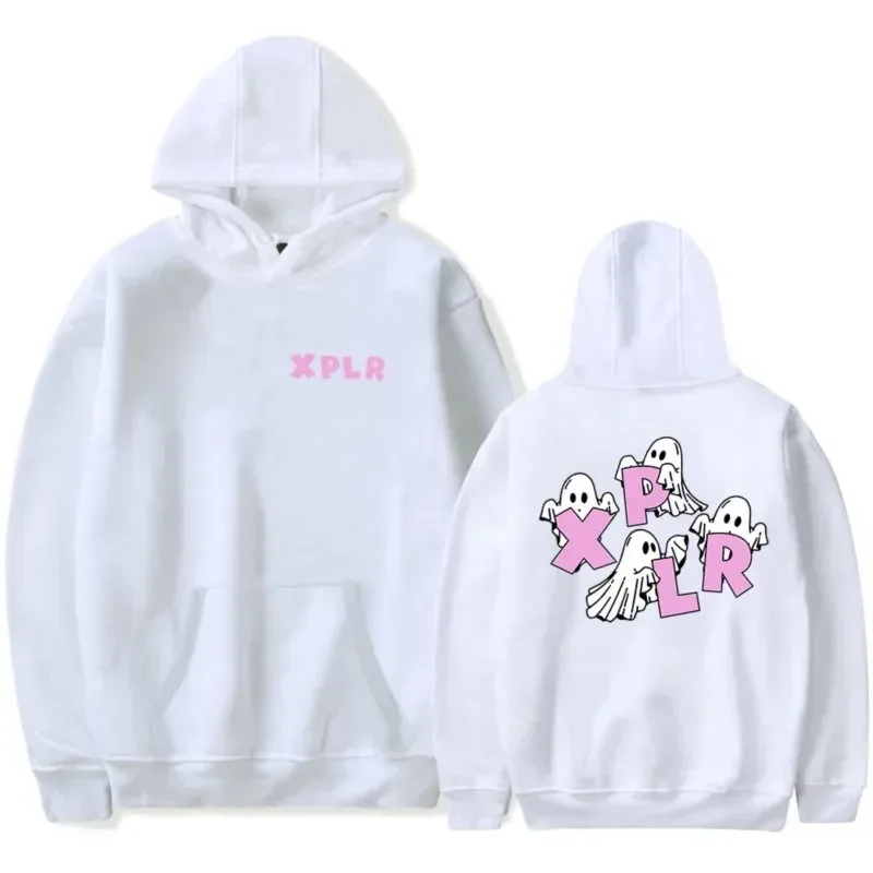 Xplr - Men's and women's long sleeved hooded sweatshirts unisex streetwear hip-hop style ghost print Sam's and Colby Merch