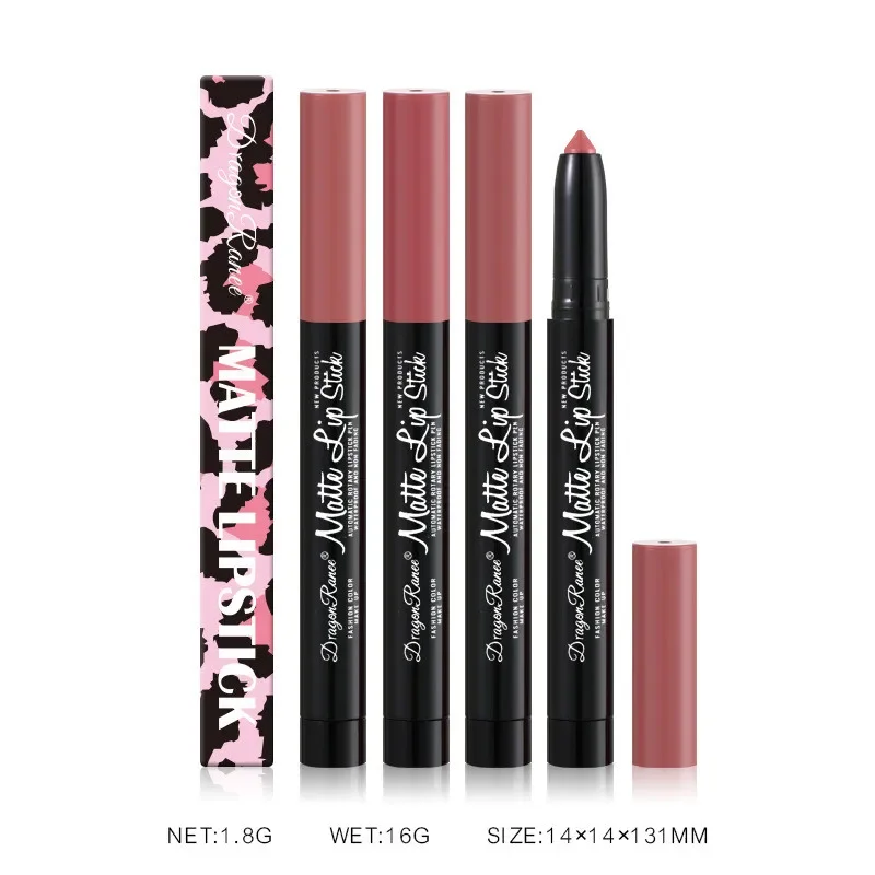 12 Colors Lipstick Pencil Matte Velvet Waterproof Long-lasting Non-stick Cup Lip Stick Sexy Rose Red Automatic Lip Liner Makeup — image 6