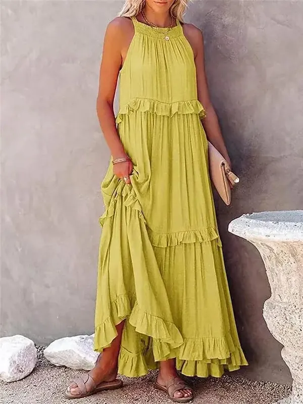 Lotus leaf edge dresses for women — image 9