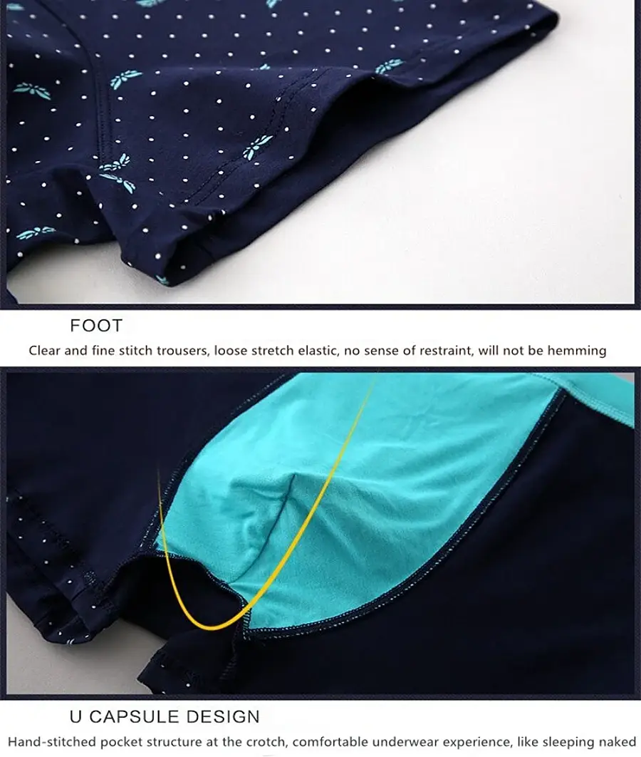 Plus Size Men's 160kg Seamless Panties Cotton Underpants Men Underwear Pure Cotton Boxer Briefs Man Intimate Boxers Mens Brand — image 6
