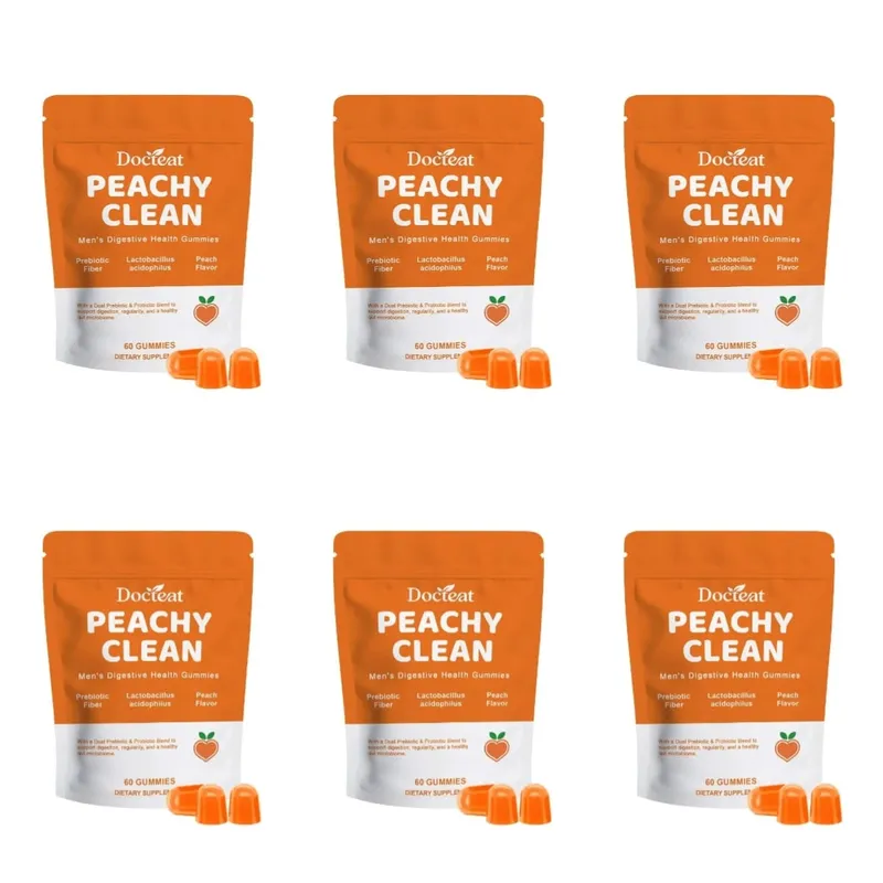 Men's Digestive Health Gummies – Prebiotic at Probiotic Blend – Sinusuportahan ng Peach Flavor ang Men Gut Health Araw-araw — image 10