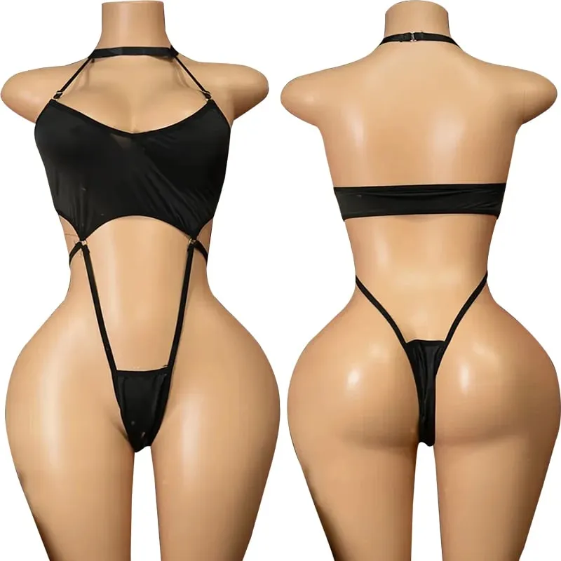 Summer Tops One-Piece Hot Erotic Lingerie Women Sexy Backless Teddy Bodysuit Plus Size Sleeveless Bodycon Open Crotch Bodysuits — image 11