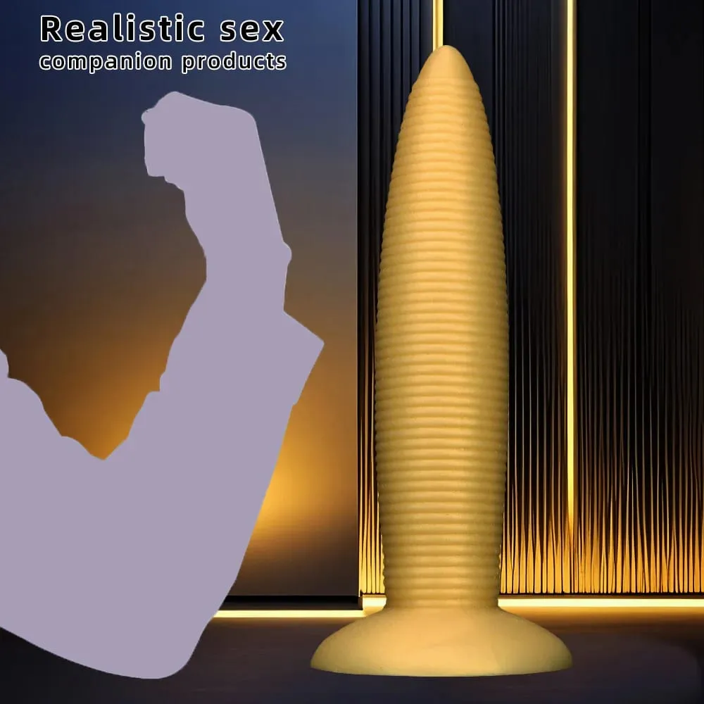 Pointed Giant Anal Plug Soft Silicone Huge Butt Plug Thick Anal Dildo Dilator with Suction Cup Adult Sex Toys For Woman Men — image 2