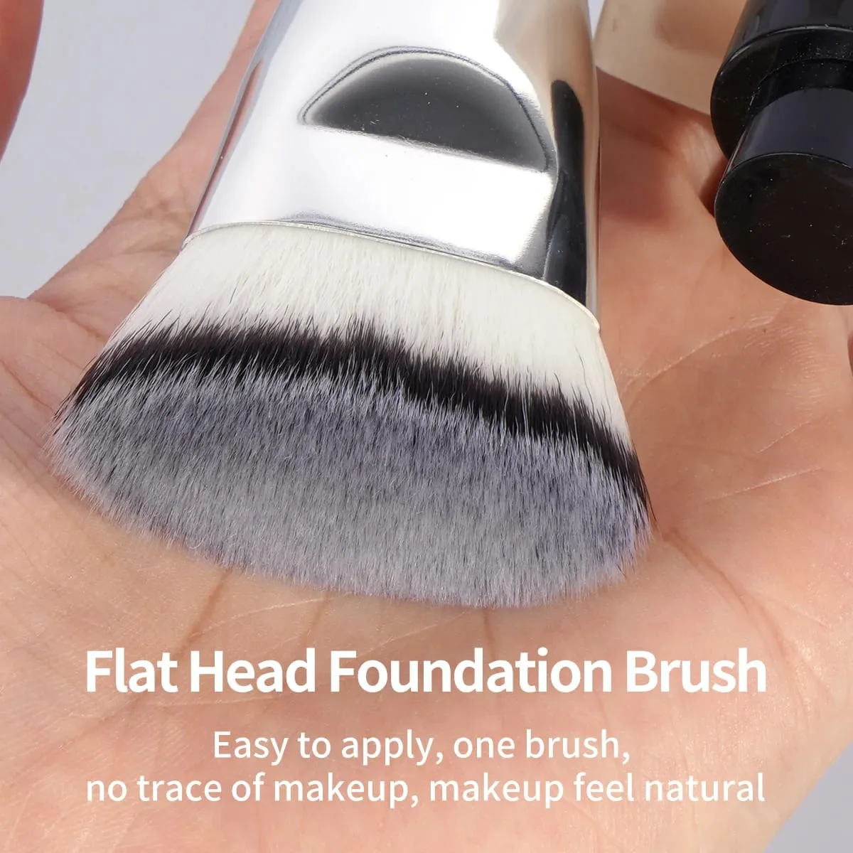 4pcs Makeup Brushes 2pcs Dual-ended Concealing Blush Brushes 2pcs Flat Top Angled Foundation Brushes Kit for Gifts Girls — image 3
