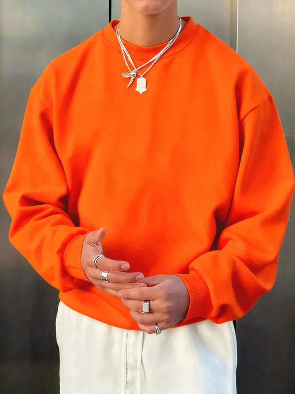 Herenfleece Herfsttop Straat All-Match Pullovers Comfortabele Basics Sweatshirts Sport Casual Sportkleding Dagelijks Zachte kleding — image 13