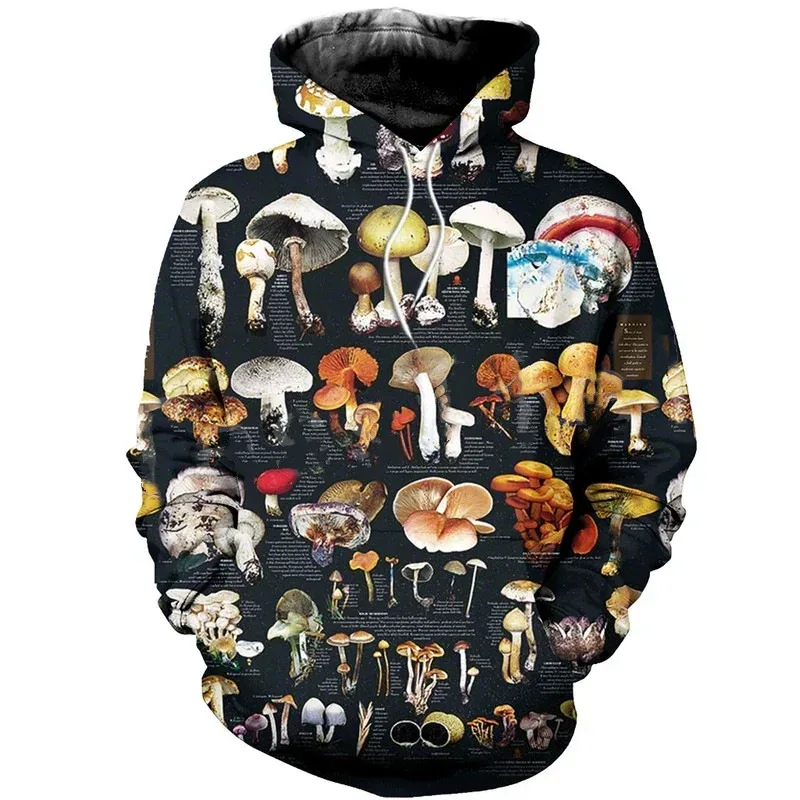 Fashion Colored Mushroom Pattern 3D Printed Hooded Sweatshirt Casual Super Large Hooded Sweatshirt Street Harajuku Men Pullover — image 28