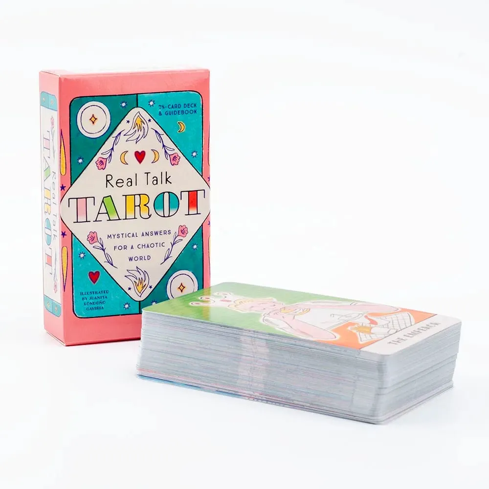 Real Talk Tarot Fortune Telling Divination Deck Game with 78 Cards & Guidebook Modern Illustrations Family Party Fun Board Game — image 2
