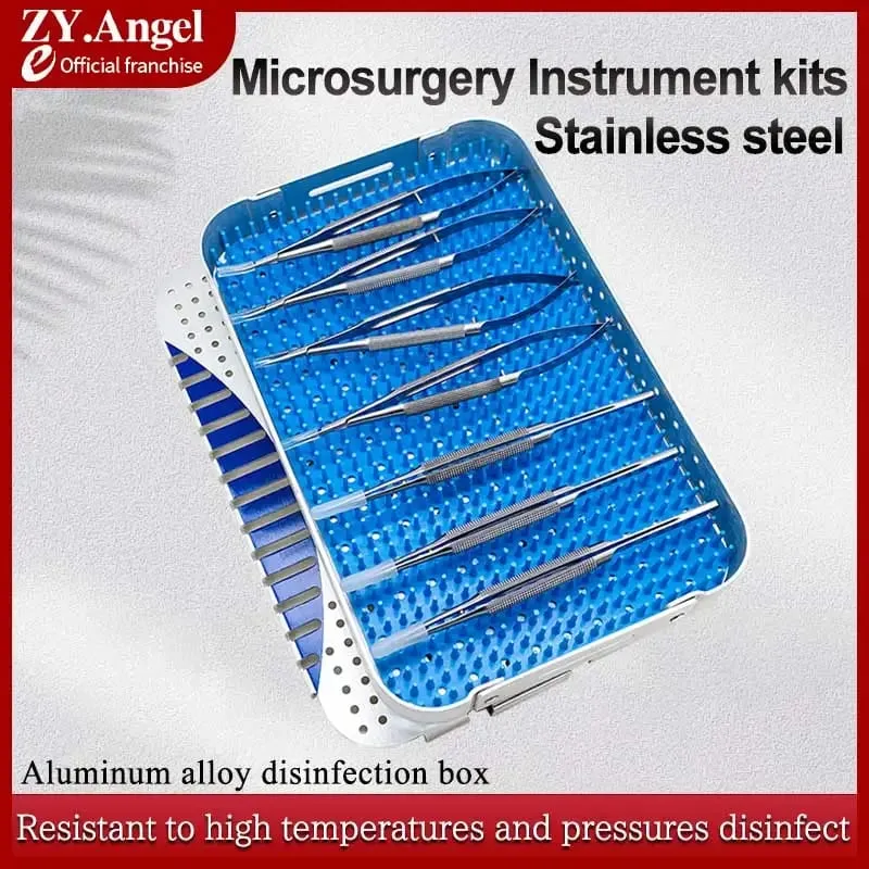 Ophthalmic Microsurgery Instruments Scissors Needle Holders Tweezers Stainless Steel 4/6/8 Piece Set Of Ophthalmic Surgical Tool — image 1