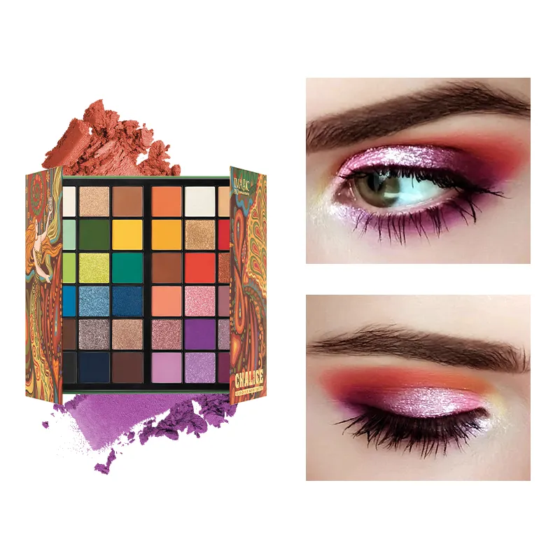 36 colors makeup eyeshadow palette matte pearlescent glitter eyeshadow palette metallic gloss nude eye pigment cosmetics — image 3