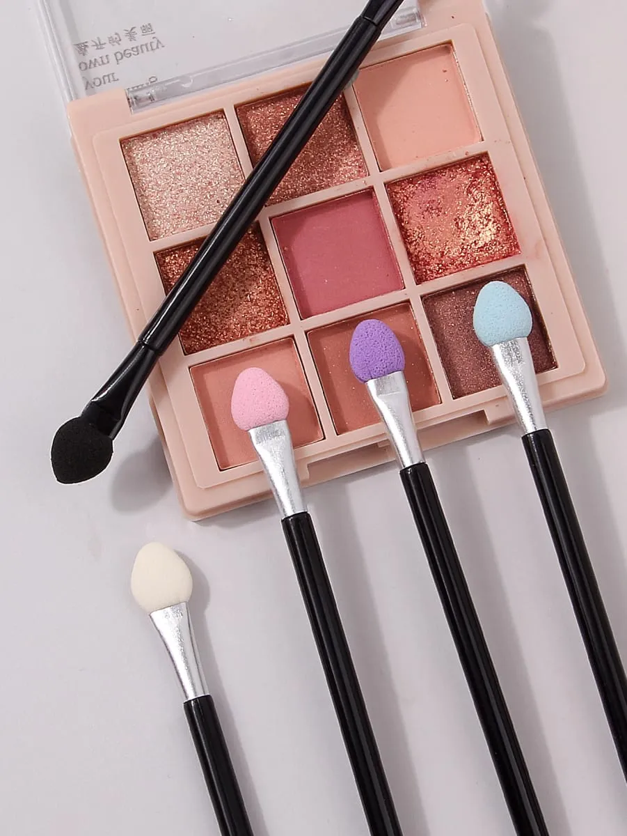 50PCS Double-Ended Eyeshadow Brushes Fashion Useful Long Handle Sponge Stick Applicators Lip Eye Brow Brush Beauty Makeup Tool — image 5