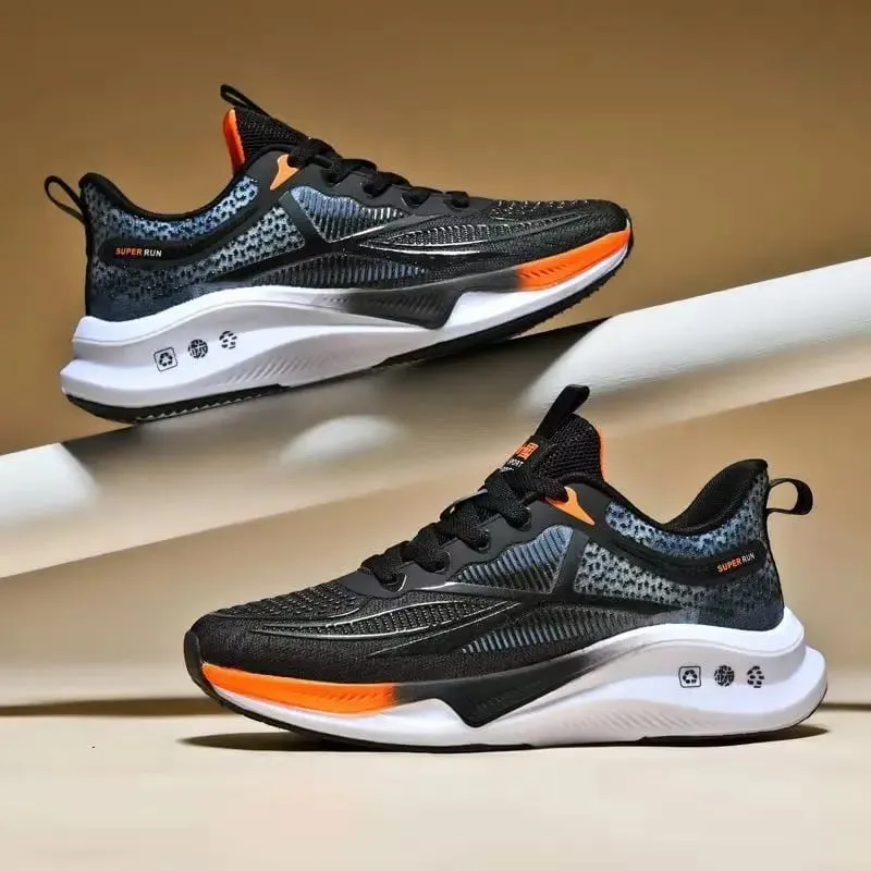 Men's Shoes Lightweight Sports Running Casual Fly Woven Mesh Soft Sole Sneakers Breathable Fashion Trendy Shoes for Teenagers