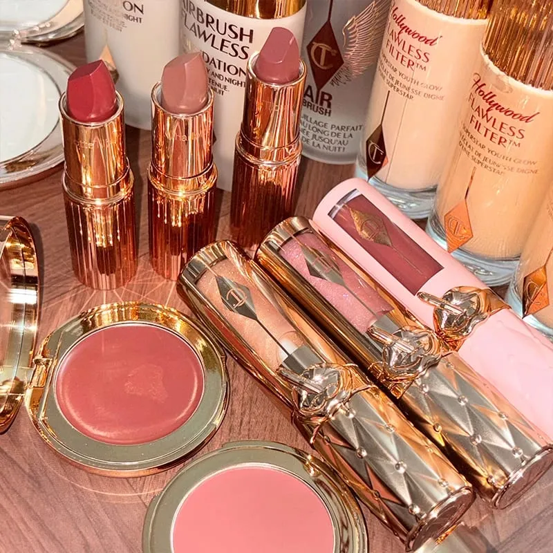 CT Lip Plumping Gloss lipstick Long‑wearing Effortlessly Blended Natural Look Cheeks Blush Stick Cream Dewy Finish Peach Glow — image 2