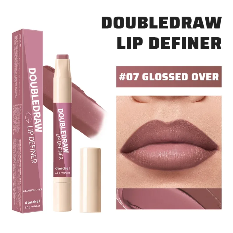 10 Colors Double Draw Lip Definer 2 In 1 Lip Liner Lip Gloss Silky Cream Texture Long Lasting Hydrating High Pigment Lip Makeup — image 10
