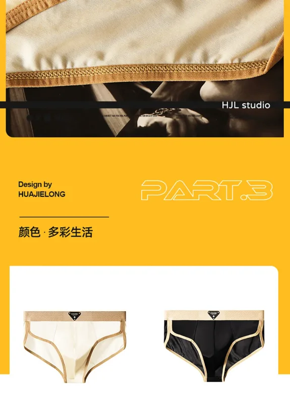 3PCS/Pack Luxury Satin-like Men's Briefs Ice Silk Hygroscopic Breathable Mesh Crotch Panties Soft High Elastic Man Underwear — image 8