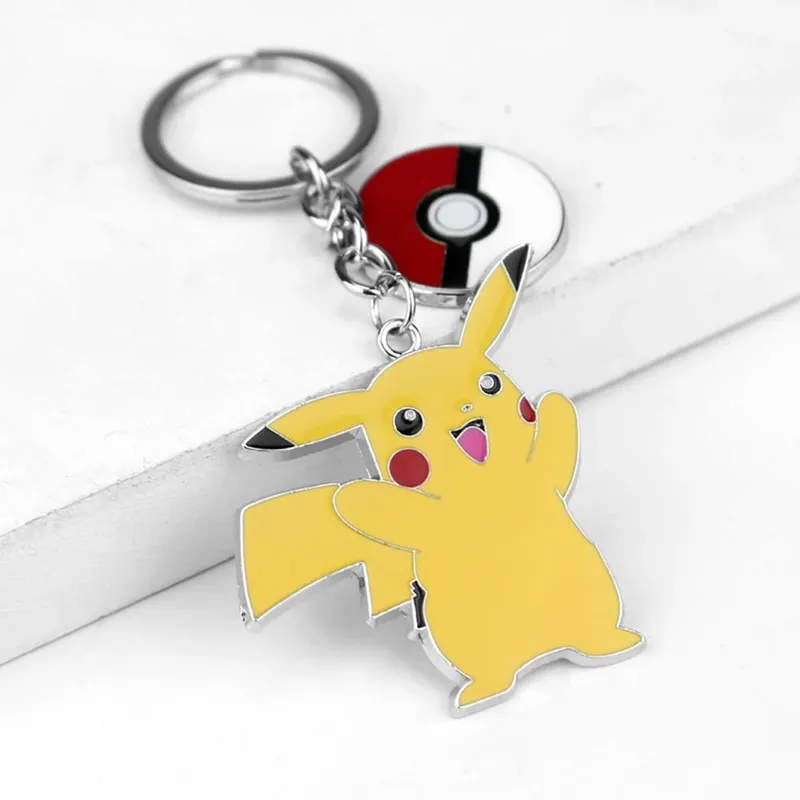 Anime Pokemon Keychain Cute Pikachu Metal Keychain Pendant Gift For Fans Unisex Jewelry