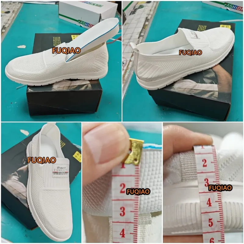 Men Sneakers Elevator Shoes Height Increase Shoes Height Increase Insole 5CM Heightening Sport Black White Casual Loafer Fashion