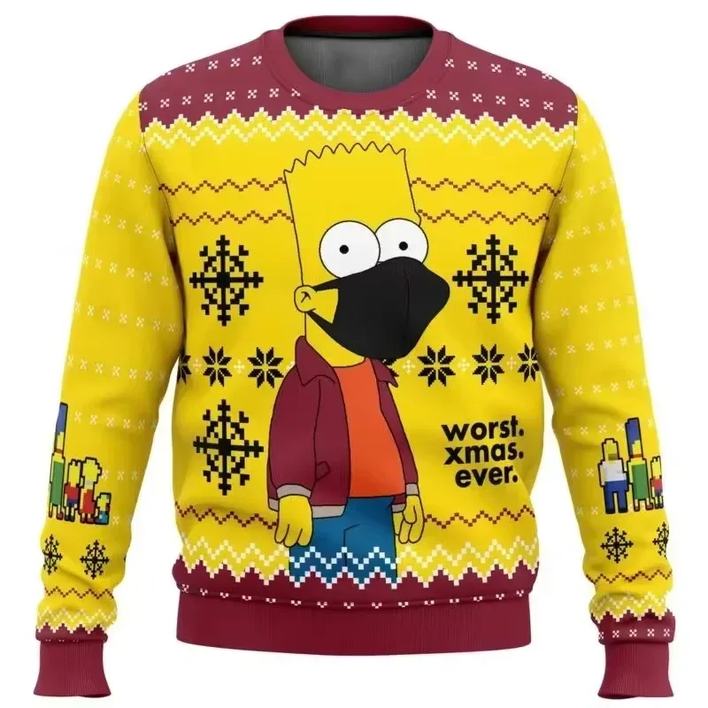 outono e inverno de volta ao futuro suéteres feios de Natal, camisas de anime de desenho animado para homens e mulheres, roupas — image 29