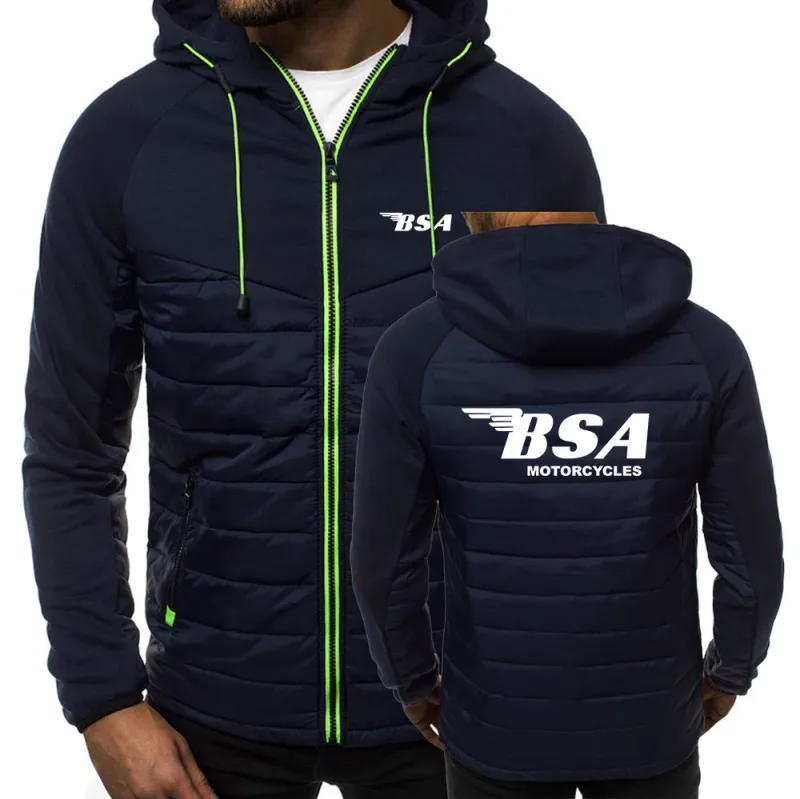 Veste à capuche en coton pour hommes, nouveau Bsa motos, 7 couleurs, fermeture éclair, sweat-shirt décontracté, Patchwork, manteau à manches longues, 7 couleurs, 2023