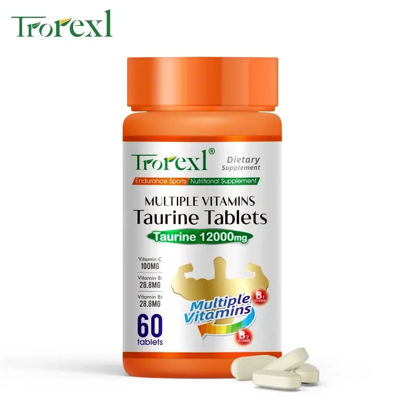 Pil Taurina Organik - 60 Tablet 100% Tulen Bukan GMo Menyokong Kesihatan Reproduktif Penjana Semulajadi