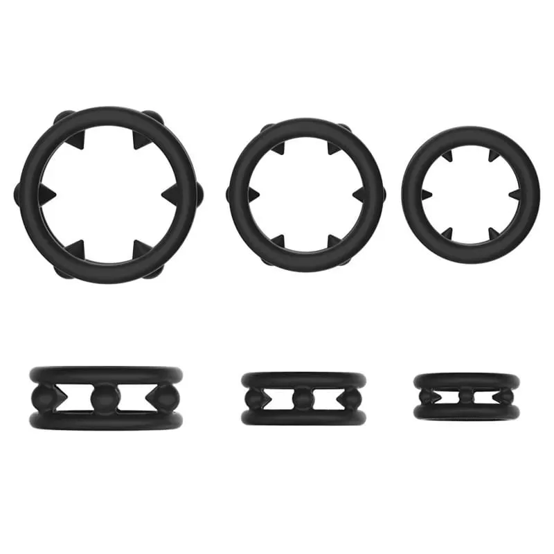 Male Cock Penis Ring with Soft Spikes S/M/L Size Silicone Ring Delay Ejaculation Adult Supplies Dick Erection Stretcher Sex Toys — image 1