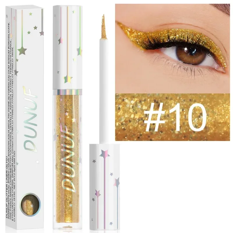 Shiny Liquid Eyeliner Pen Black Glitter Pigment Eye Liner Ultra-fine Quick-dry Waterproof Non-smudge Eyes Makeup Cosmetics