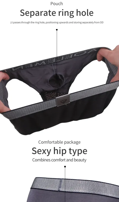Bragas escrotales con separación tipo bala, calzoncillos para hombre, bolsa convexa en U transpirable para varicocele