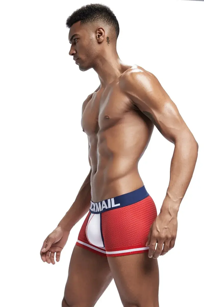 Jockmail Boxer da uomo Intimo a rete Traspirante Comodo Morbido e confortevole Pantaloncini sportivi Uomo adulto Mutandine Abbigliamento Lingerie