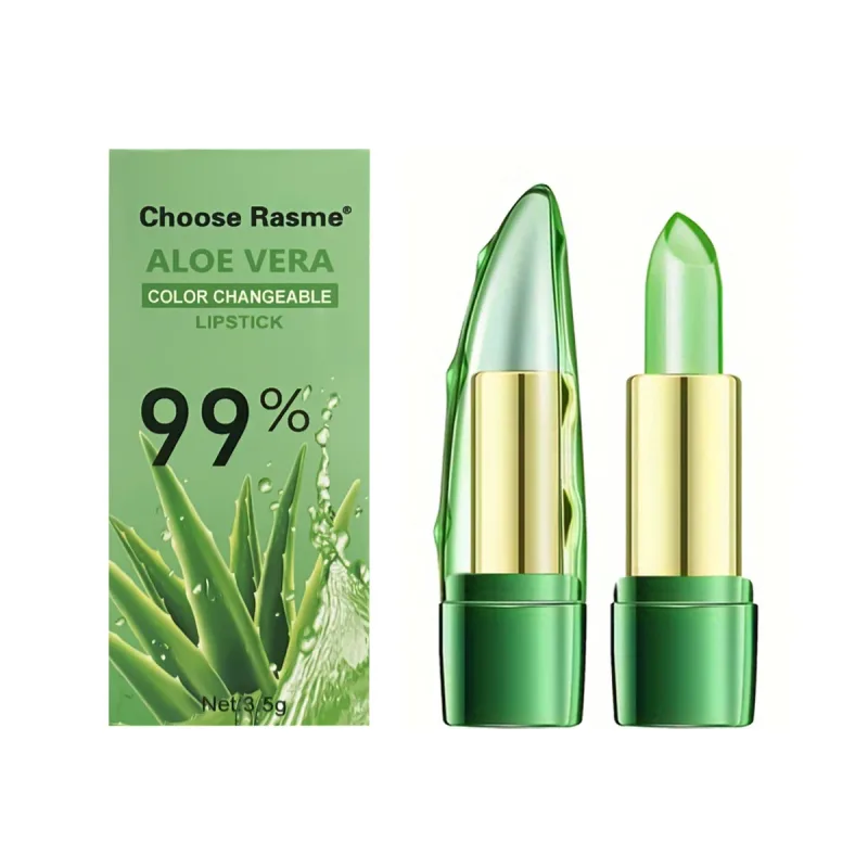 Aloe Vera Warm Change Lipstick for Long-Lasting Lip Protection Moisturizing and Color Changing Magical Color Change