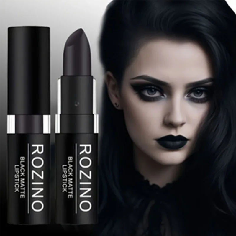 Black Matte Lipstick Natural and Three-Dimensional with Long-Lasting Color Small and Exquisite Perfect for Halloween Gifts