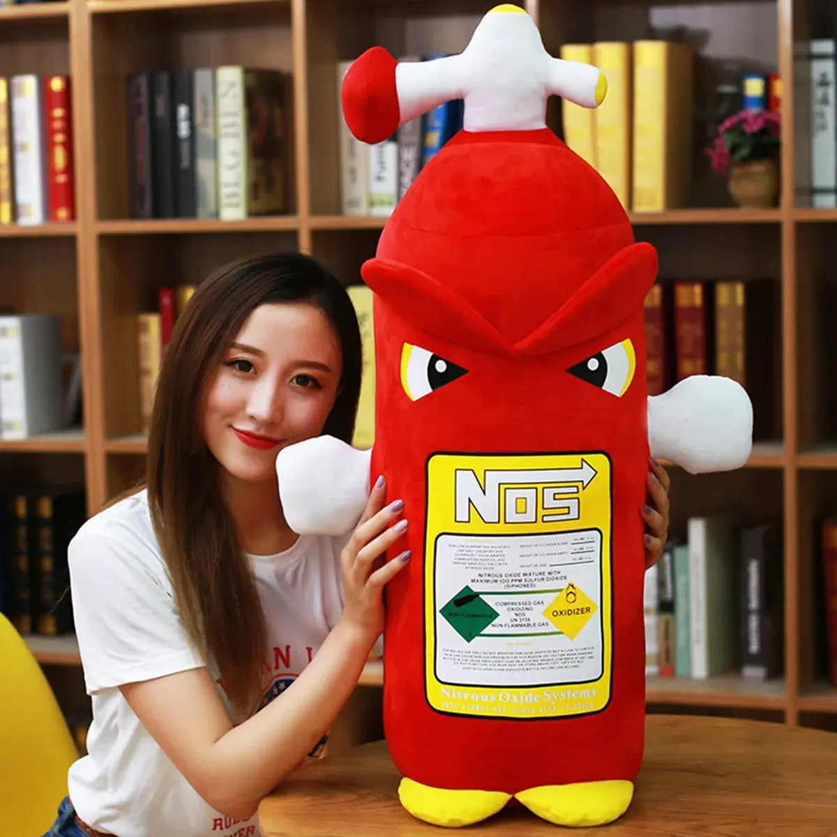Simulation Fire Extinguisher Plush Toy Soft NOS Pillows Nitrous Oxide Bottle Pillow Cushion Headrest Backrest for Home Decor — image 10