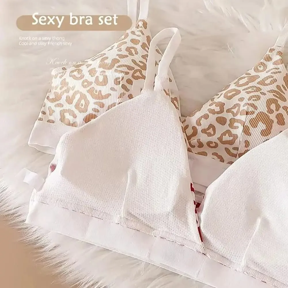 1Set Adjustable Shoulder Strap Seamless Bra Set Traceless Cotton Underwear Set Non-wire Low Waist Panties Sexy Lingerie Set — image 6