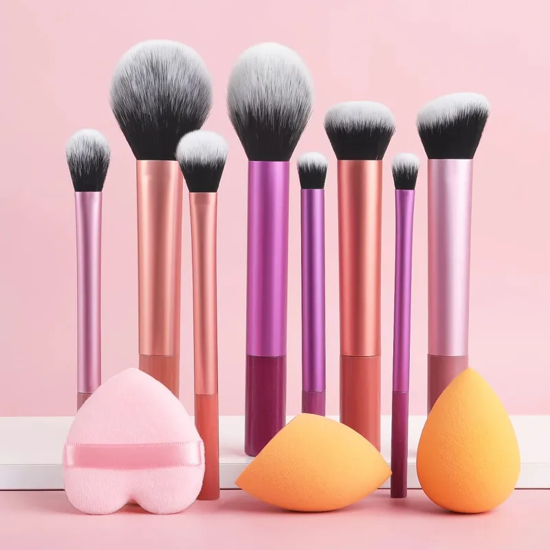 28-piece makeup tool set - 8-piece professional makeup brushes + toiletries set and washing bowl & puff sponge egg combination — image 7