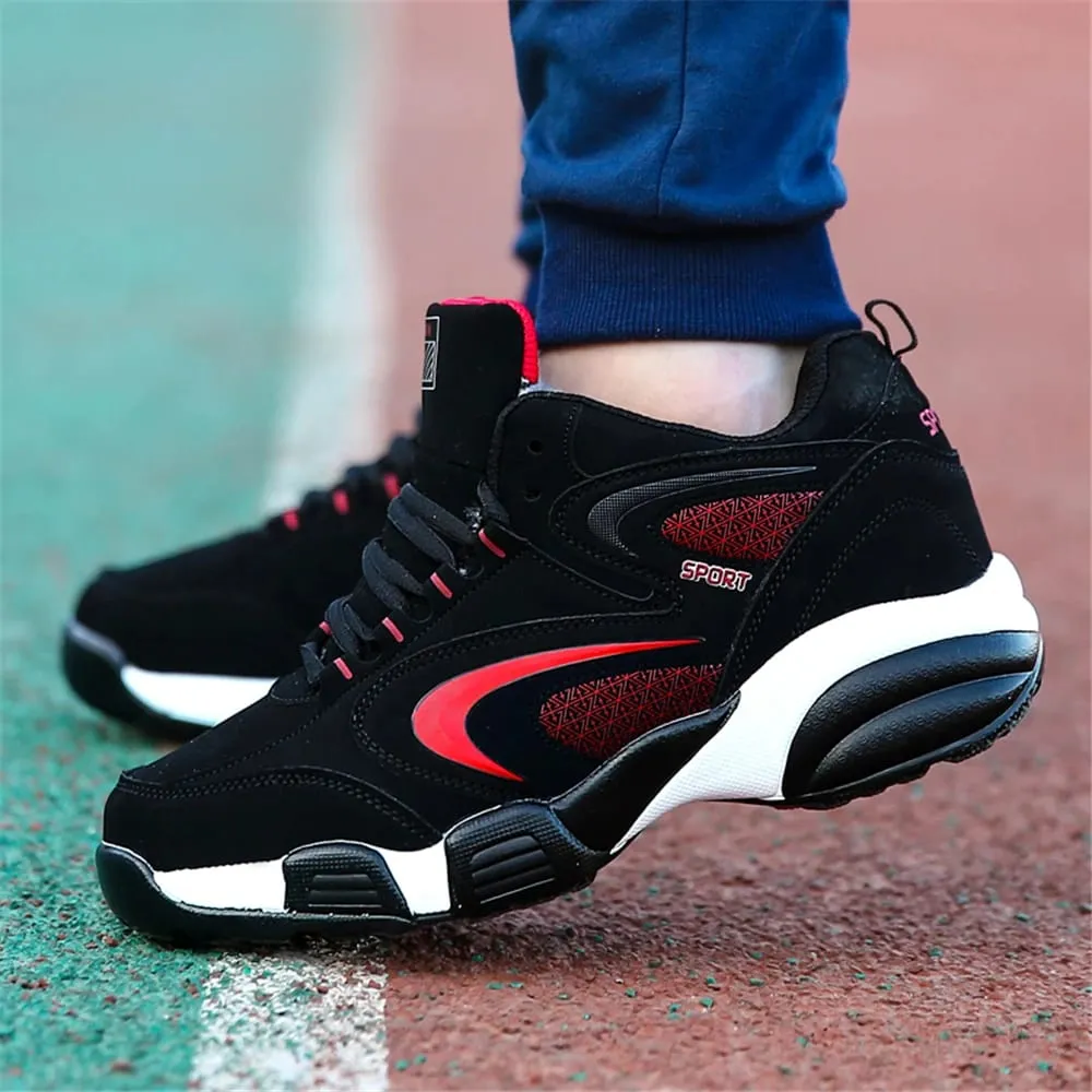 Plus Size Men's Trendy Colour Block Sneakers Comfy Non Slip Lace Up Casual Durable Shoes For Men's Outdoor Activities — image 5