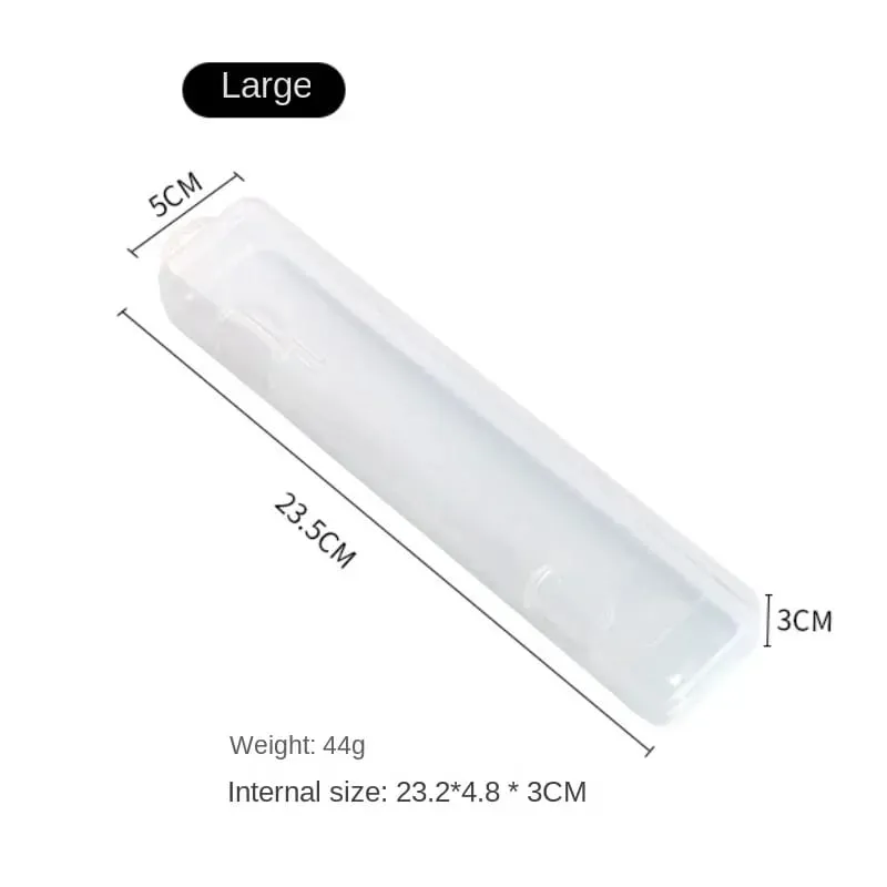 Portable Makeup Brush Organizer Eyebrow Pencil Tableware Chopsticks Transparent With Cover Storage Box Kitchen Accessories