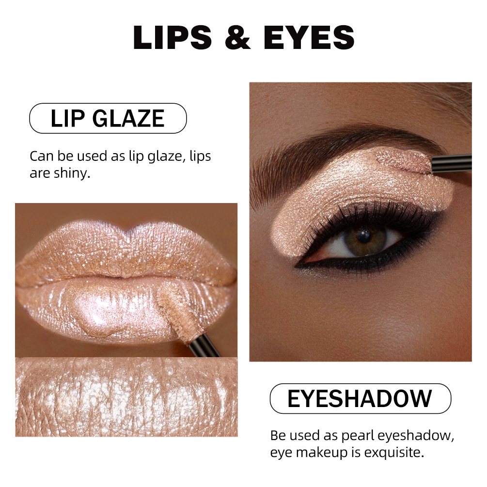 Glitter Diamond Liquid Lipstick Waterproof Long Lasting Pearl Shiny Lip Gloss Metal Charming Women Lip Makeup 6 Colors