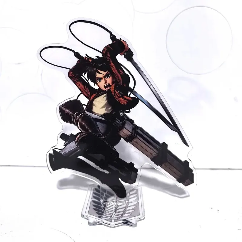 Attack on Titan Acrylic Standing Eren Mikasa Levi Erwin Armin Anime Action Figures Wolf Titan 16cm Model Toys Decor Toys For Kid — image 10