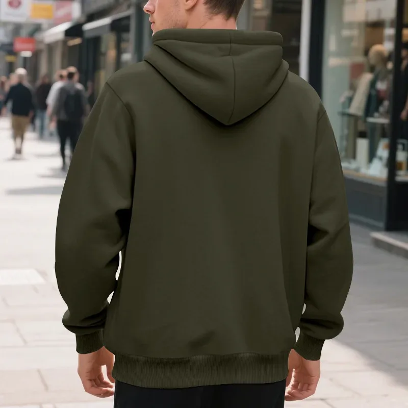 Baru 2026 Musim Gugur Kasual Lelaki Lengan Panjang Zip Bertudung Kot Sweatshirt Fesyen Lelaki Luaran Pakaian Sukan Jaket Hoodies — image 23