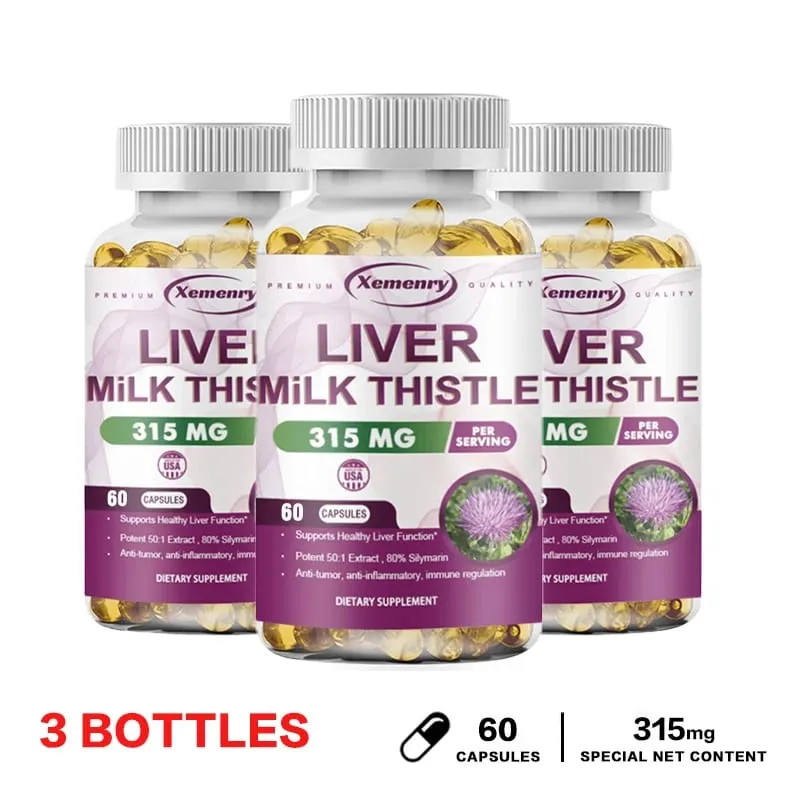 Milk Thistle Liver Capsules 315Mg - Promotes Energy Production Liver Health Digestive Health and Strengthens Immunity — image 11