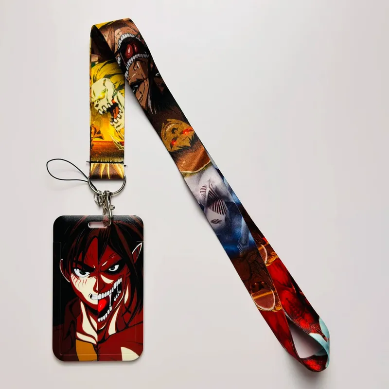 Anime Characters Card Holder Lanyards Keys Neck Strap Card Badge Keychain ID Credit Bus Card Cover Hang Rope Lariat Lanyard — image 5