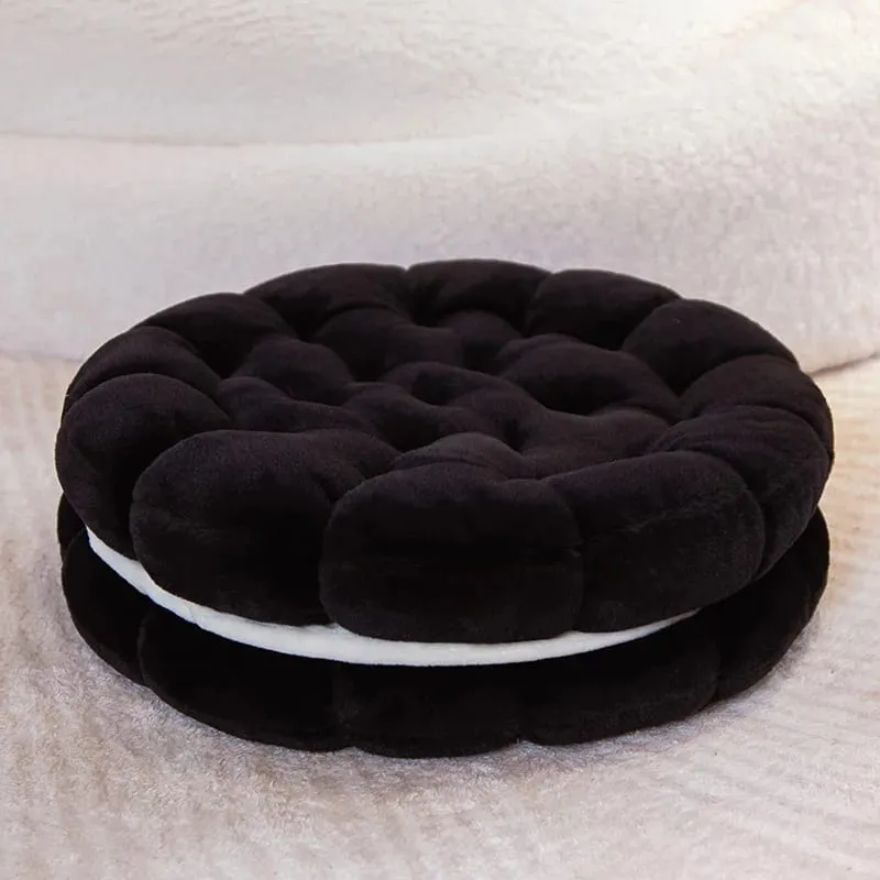 New Simulation Little Biscuits Doll Cushion Stuffed Round Cookie Plush Toys Creative Soft Pillow Chair Car Seat for Kid Gifts — image 11