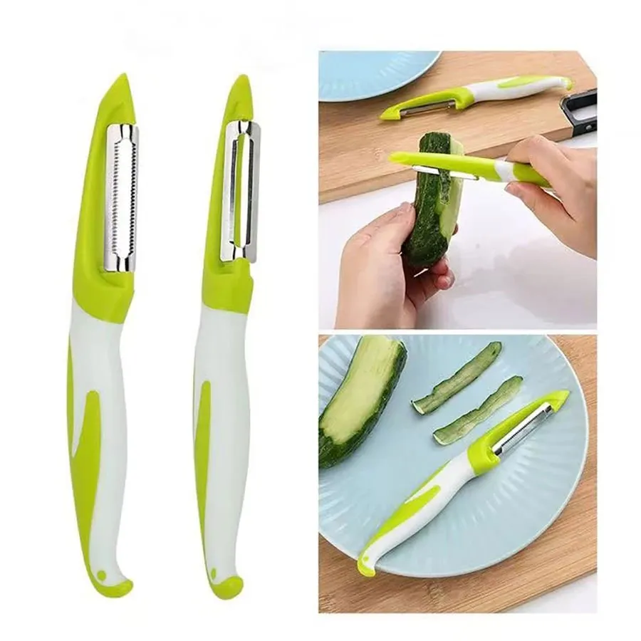 Vegetable and fruit peeler suitable for kitchen fruit vegetable and potato peeler ergonomic non-slip handle and sharp blade. — image 2